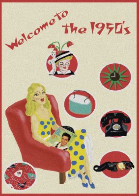 1950s poster style illustration