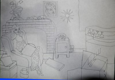 Initial drawing of the room