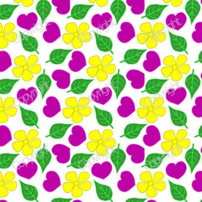 Hearts and flowers design