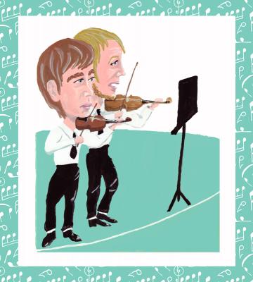 Music players caricature
