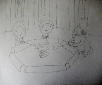 Frog in the wild rough