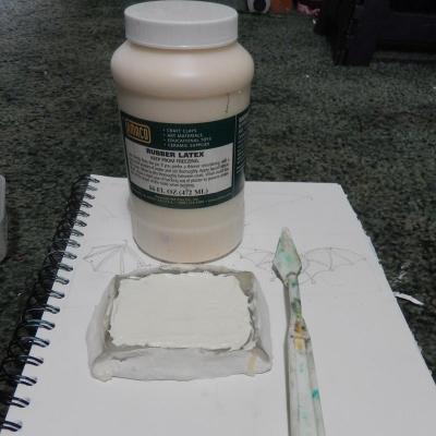 Latex in stamp mould