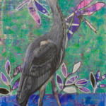 Heron standing in water