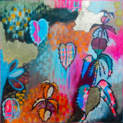 Fluorescent colours and nettle motif