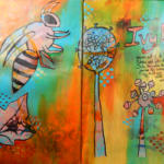 Book pages showing finished piece