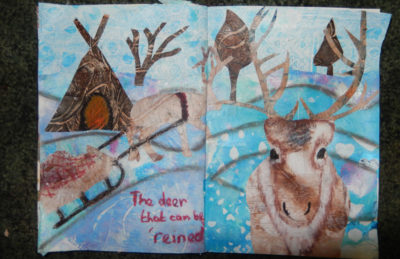 Reindeer collage
