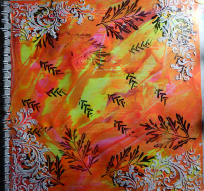 Stencilled fibre paste