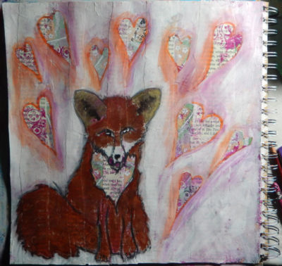 Fox and hearts