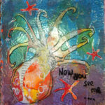 Octopus art journal page
