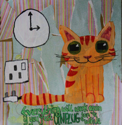 Read more about the article Unplug and Recover Now Art Journal Page