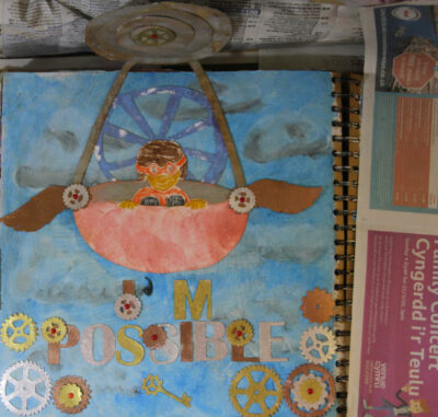 Raised steampunk balloon