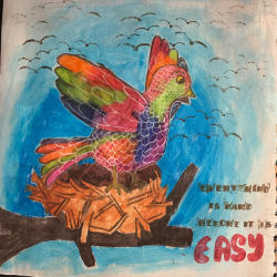 Read more about the article Easy Art Journal Page with Effective Stamp Masking Technique