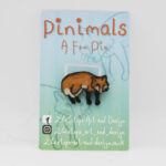 Handmade Red fox resin pin
