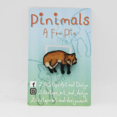 Extraordinary Handmade Red Fox Resin Pin
