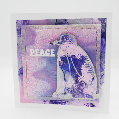 Unique Handmade Penguin Xmas Card