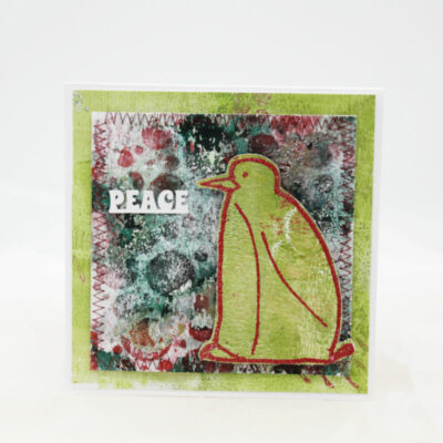 Fun Red Xmas Penguin Card