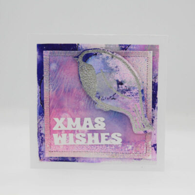 Silvery Robin Xmas Card