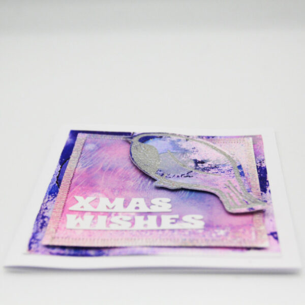 Silvery robin xmas card top