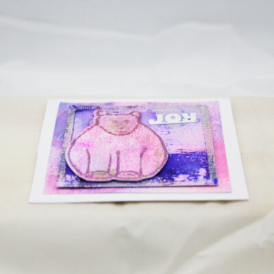 Pink Festive Polar Bear Card