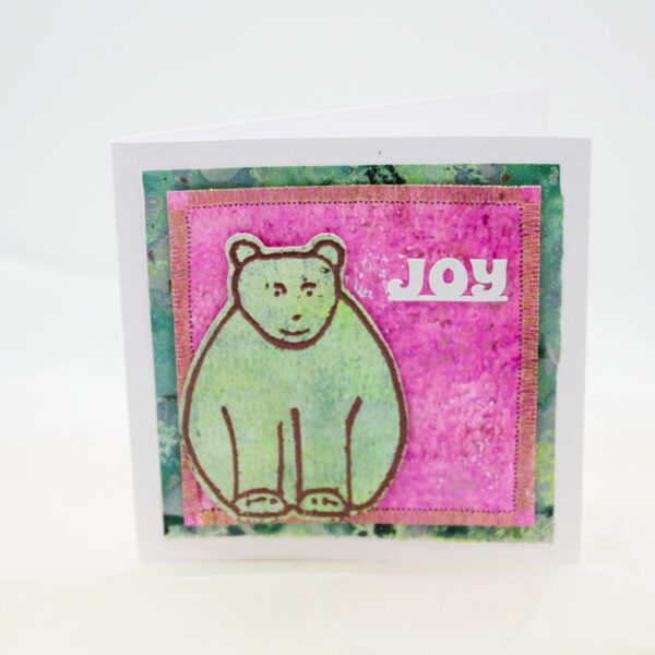 Shiny polar bear card front