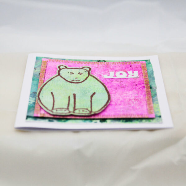 Shiny polar bear card top view