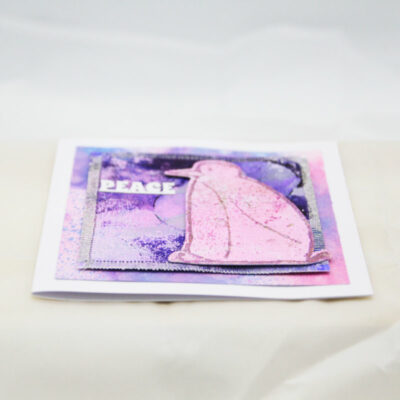 Sensational Silver Thread Xmas Card That Shimmers