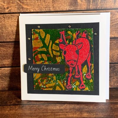 Heartwarming Red Reindeer on Festive Print